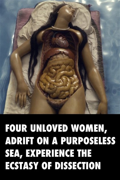 Poster for Four Unloved Women, Adrift on a Purposeless Sea, Experience the Ecstasy of Dissection